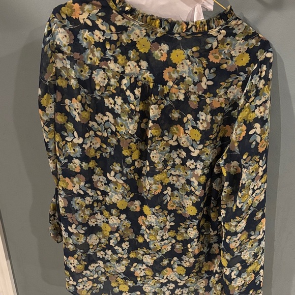 LC Lauren Conrad Navy Floral Women's Top - Picture 8 of 8